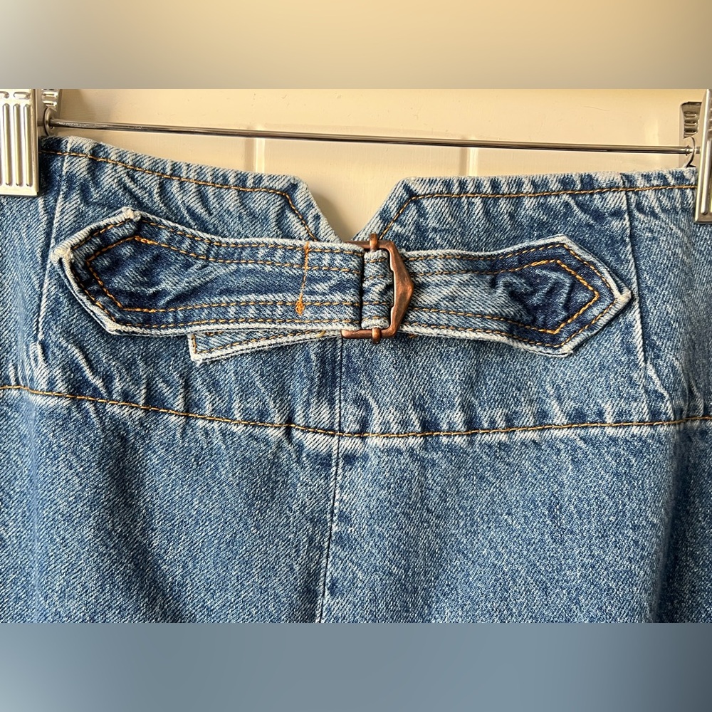 Free People Wide Leg High Rise Button Fly Jeans Size 27 Sailor Style Denim - Picture 6 of 14